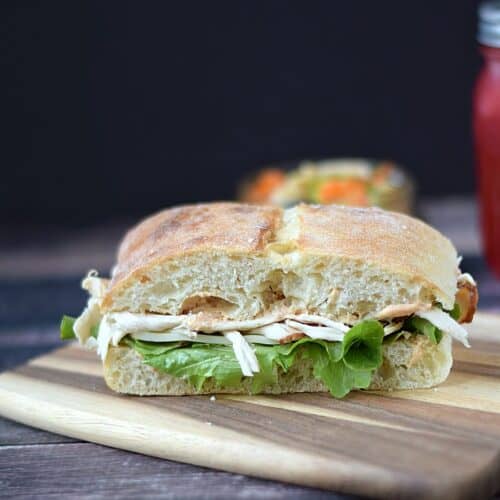 Turkey on Ciabatta with Sun-dried Tomato Aioli - Cooking with Curls