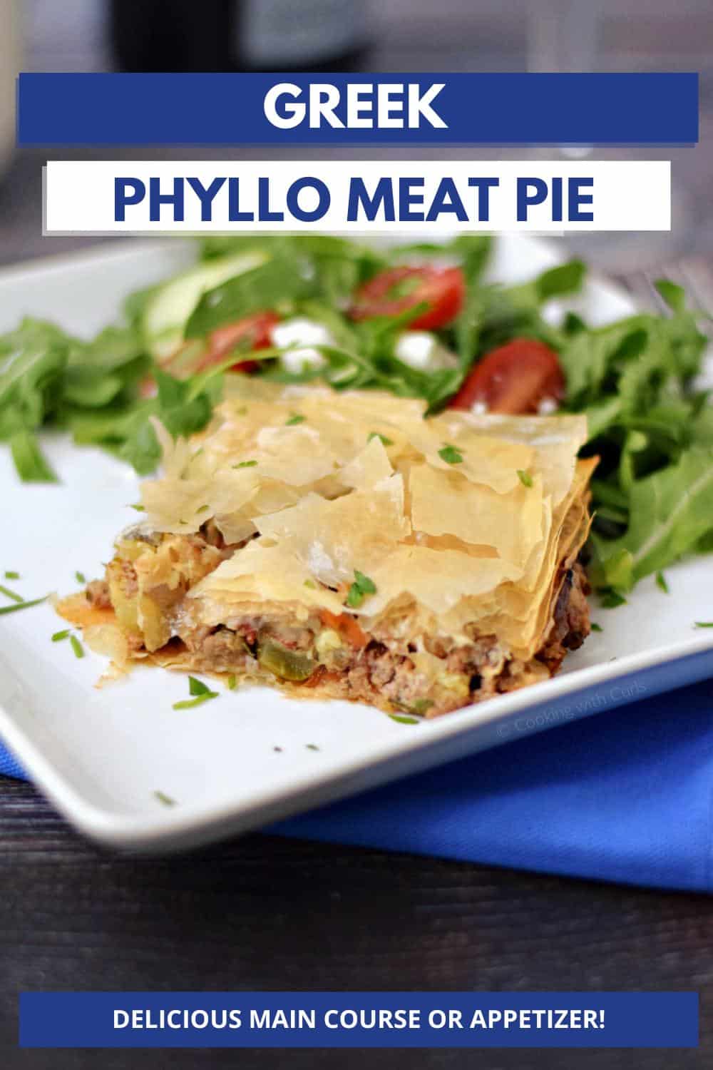 Greek Phyllo Meat Pie (Kreatopita) - Cooking with Curls