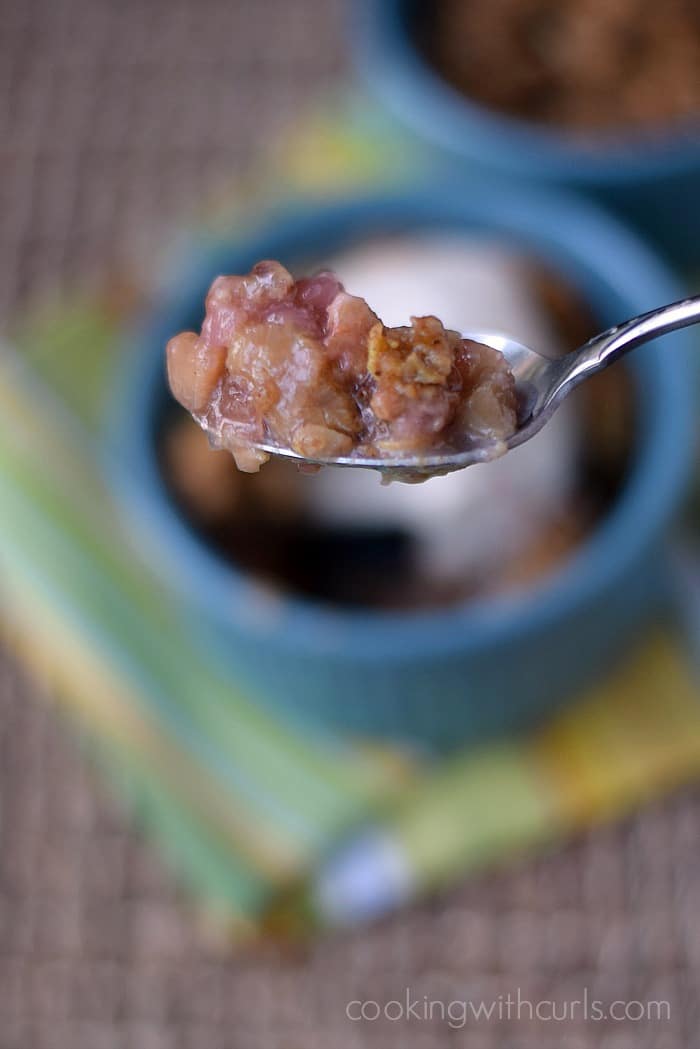 Take a bite out of this delicious Rhubarb Crisp | cookingwithcurls.com