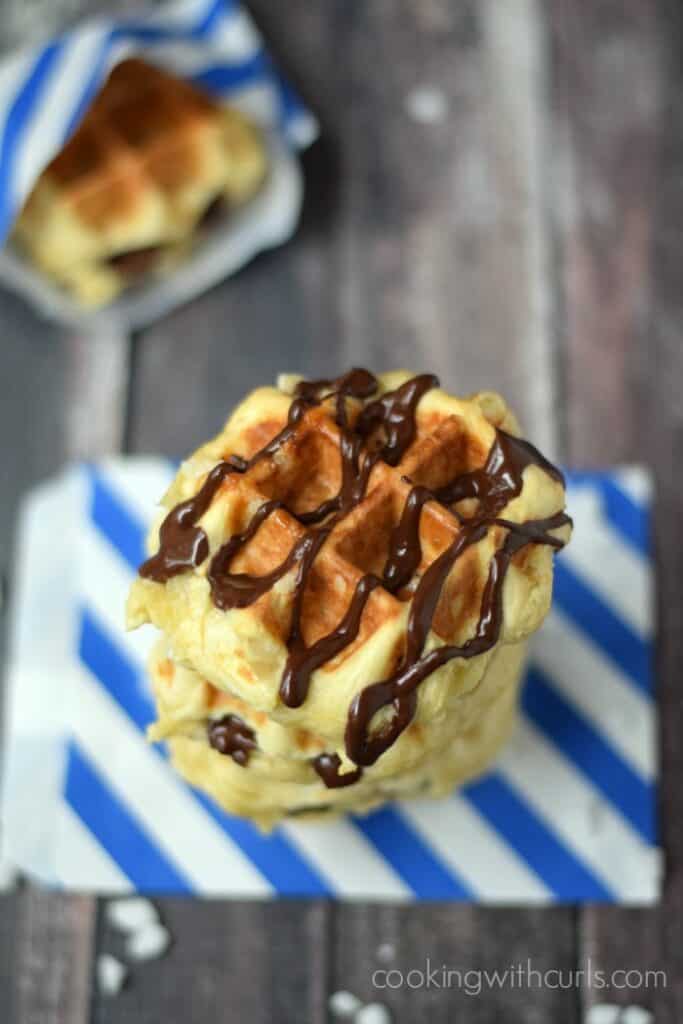Chocolate Liege Waffles Cooking with Curls