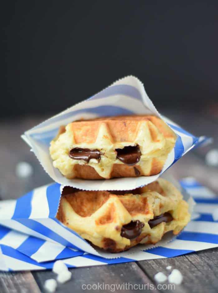 Traditional Chocolate Liege Waffles | cookingwithcurls.com