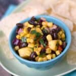 Black Bean Salsa with Mangoes cookingwithcurls.com