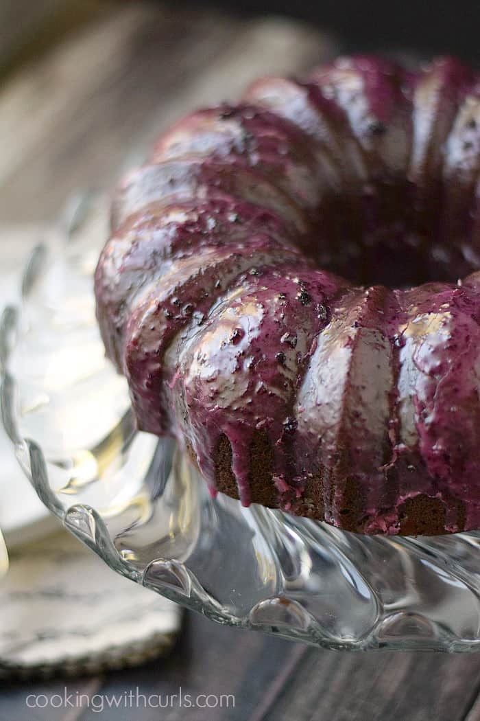Chocolate Huckleberry Rum Cocktail Cake! cookingwithcurls.com