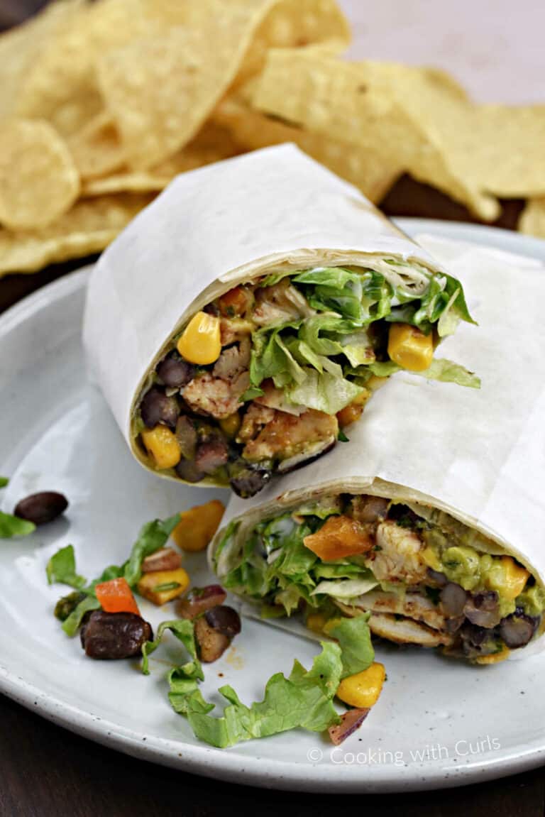 Southwest Chicken Wraps - Cooking with Curls