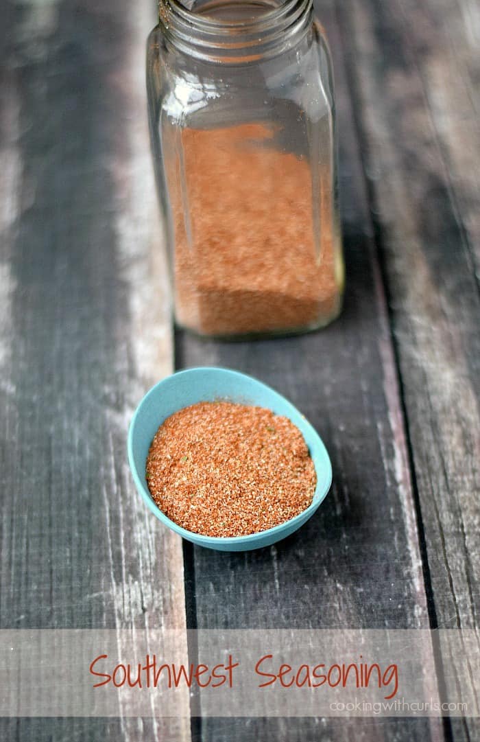 This Southwest Seasoning is perfect on chicken, pork, beef, or fish! cookingwithcurls.com