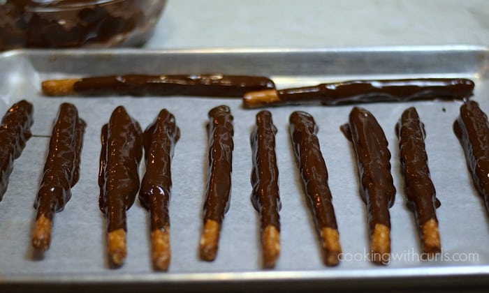 Chocolate Caramel Pretzels set cookingwithcurls.com