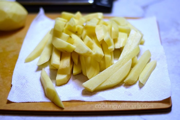 Homemade French Fries sliced cookingwithcurls.com