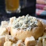 This Gillyweed Dip {aka Spinach Dip} is a healthy version of your favorite dip made with simple ingredients! cookingwithcurls.com