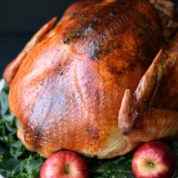 Herb Roasted Turkey on a serving platter