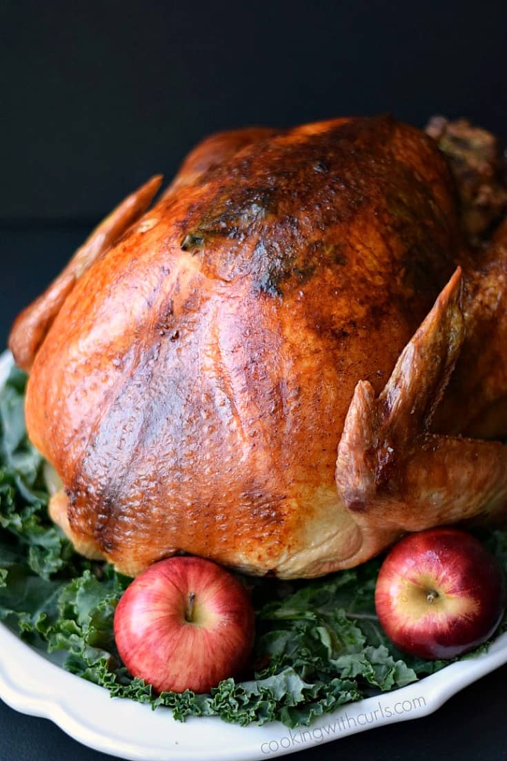 Herb Roasted Turkey on a serving platter