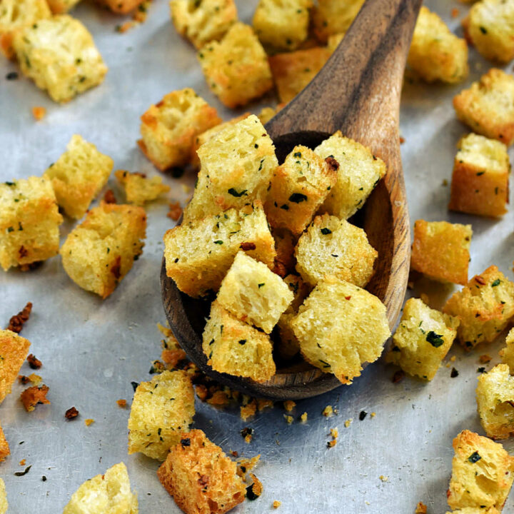 Homemade Garlic Croutons Cooking With Curls