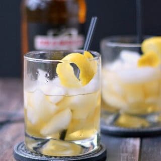 This smooth tasting Rusty Nail Cocktail is made with only two ingredients and a lemon twist! cookingwithcurls.com