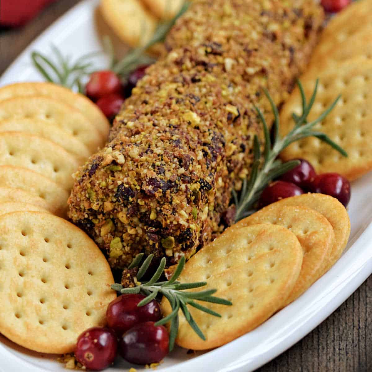 Cranberry Pecan Goat Cheese Log Appetizer
