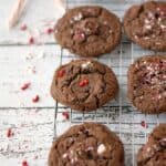 No one will be able to resist these Triple Chocolate Peppermint Cookies, they are holiday perfection! cookingwithcurls.com
