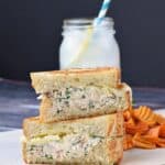 Wild-caught tuna, fresh lemon zest and juice are mixed with mayonnaise, tarragon, and Dijon mustard then topped with melted cheese and grilled sourdough for a mouth watering Gourmet Tuna Melt! cookingwithcurls.com