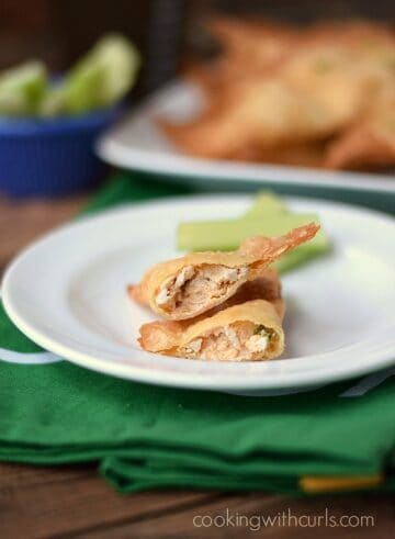 Buffalo Chicken Rangoons - Cooking with Curls