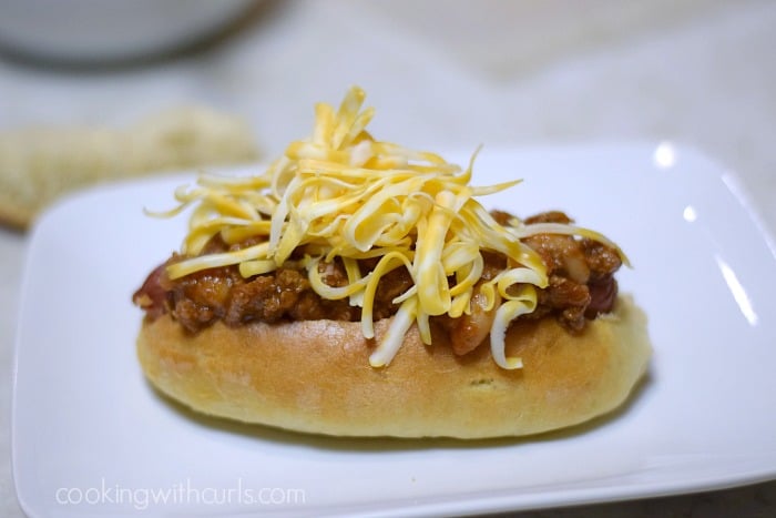 Chili Cheese Dogs cheese cookingwithcurls.com