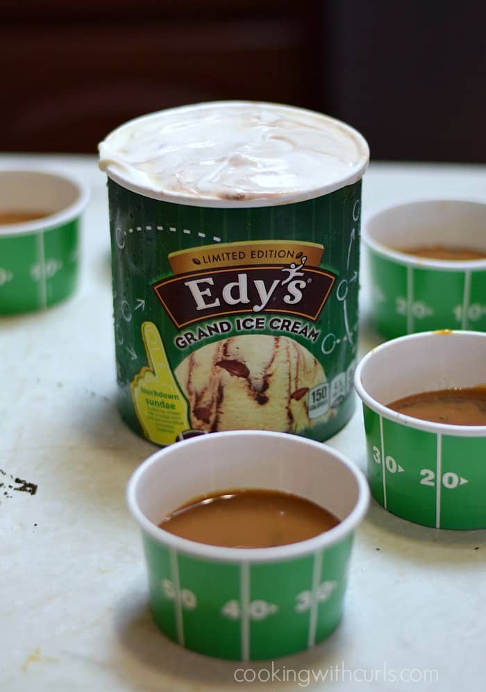 Edy's® Grand Ice Cream touchdown sundae cookingwithcurls.com #GameDayMVP #ad