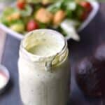 Jazz up your salads with this thick and creamy Avocado Ranch Dressing that can be made dairy-free, Whole30 and Paleo! cookingwithcurls.com
