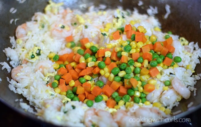 Shrimp Fried Rice peas cookingwithcurls.com