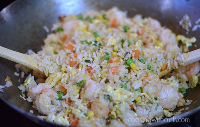 Shrimp Fried Rice toss cookingwithcurls.com