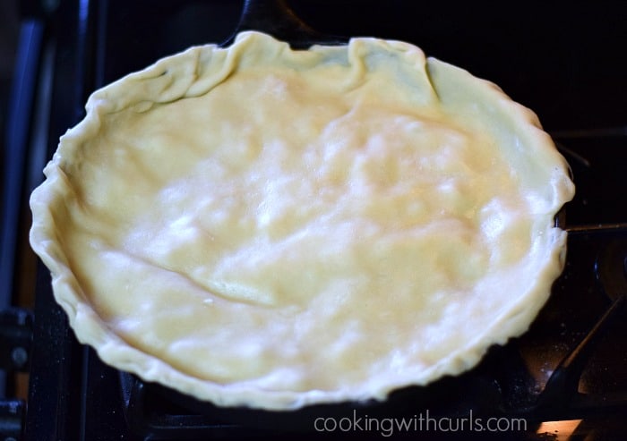 Skillet Chicken Pot Pie top cookingwithcurls.com