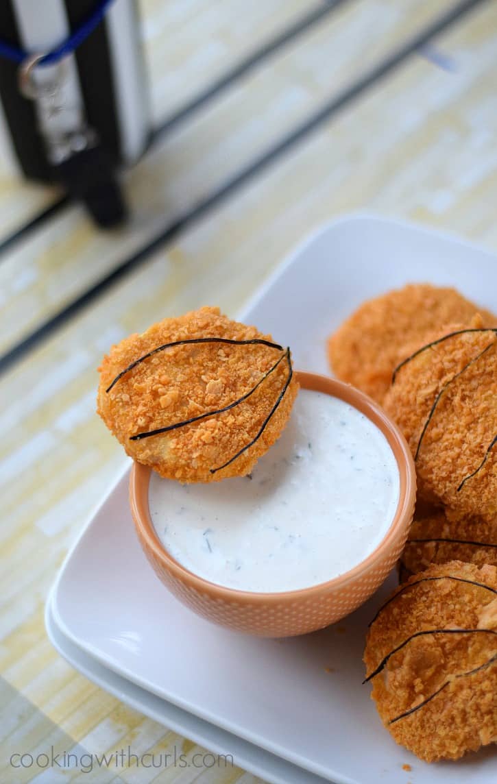 Bacon Ranch Dressing aka Slam Dunk Sauce is perfect for dipping chicken tenders into cookingwithcurls.com