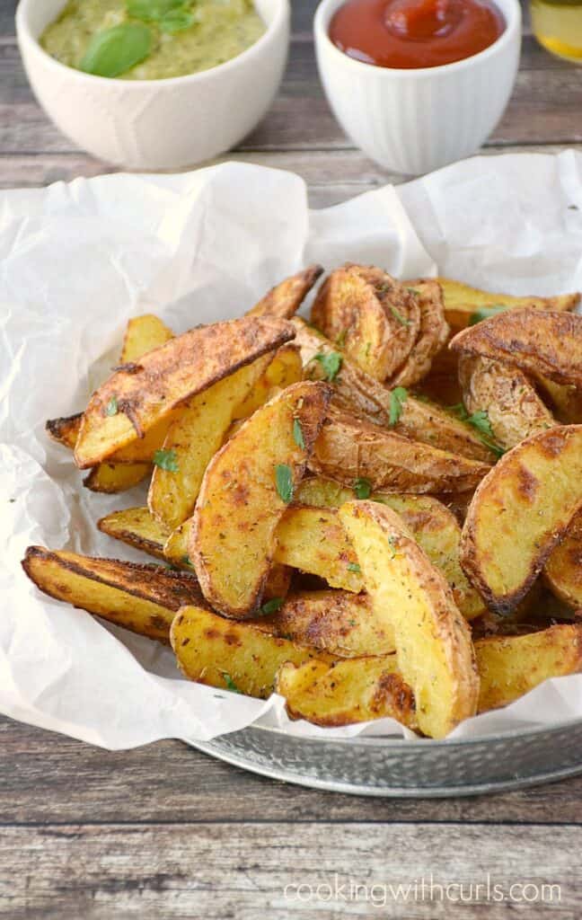 Baked Potato Wedges - Cooking With Curls