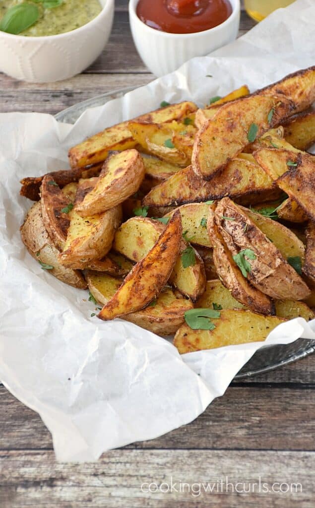 Baked Potato Wedges - Cooking With Curls
