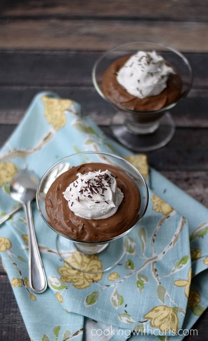 Rich and creamy Homemade Chocolate Pudding that can be made dairy-free | cookingwithcurls.com