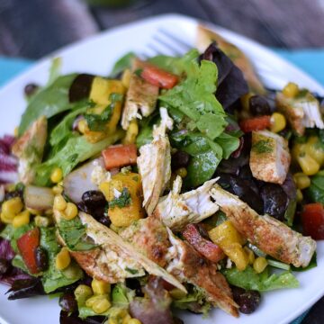 Southwest Chicken Salad w Cilantro Lime Dressing cookingwithcurls.com