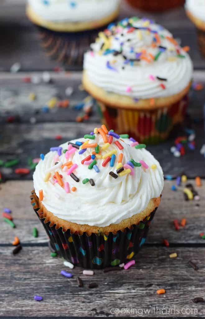 Homemade Funfetti Cupcakes - Cooking with Curls