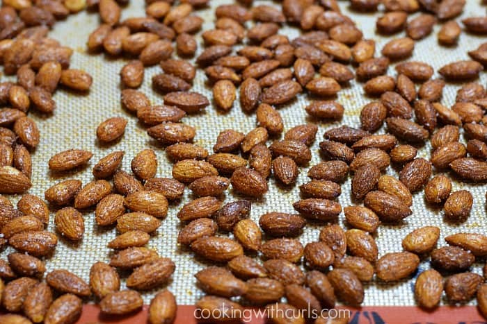 Sweet & Spicy Almonds bake cookingwithcurls.com