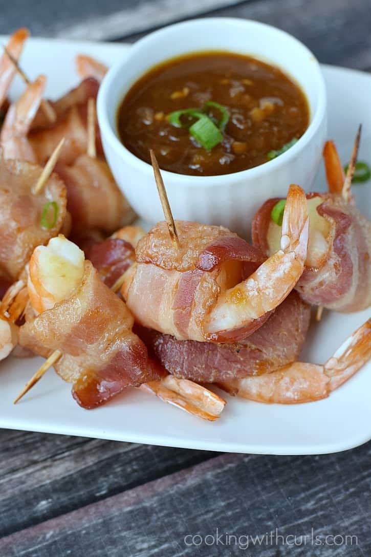Teriyaki Bacon Wrapped Shrimp :: everyone's favorite appetizer | cookingwithcurls.com