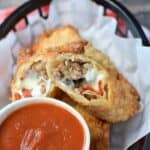 Meat Lover's Pizza Rolls with Homemade Pizza Sauce | cookingwithcurls.com