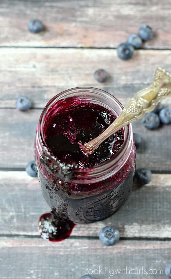 Blueberry Preserves - perfect for breakfast and dessert cookingwithcurls.com