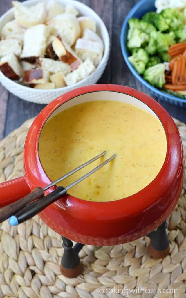 Cheese Fondue with Beer Cooking With Curls