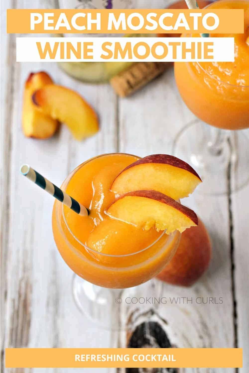 Peach Moscato Smoothie - Cooking with Curls