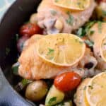 Quick and delicious Lemon-Garlic Skillet Chicken with Vegetables! cookingwithcurls.com