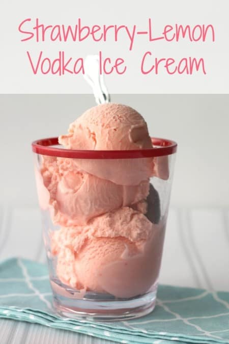 Strawberry Lemon Vodka Ice Cream
