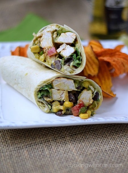 Southwest Chicken Salad Wraps | cookingwithcurls.com
