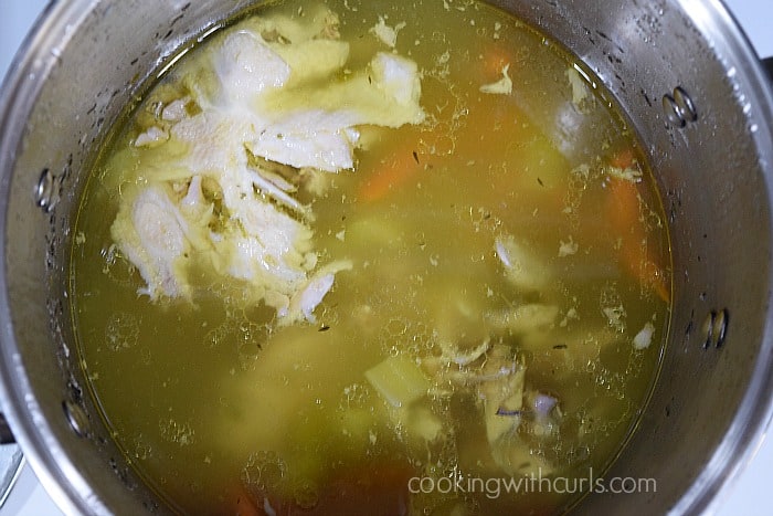 Homemade Chicken Stock boiled cookingwithcurls.com