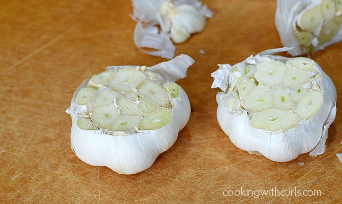 Roasted Garlic slice cookingwithcurls.com