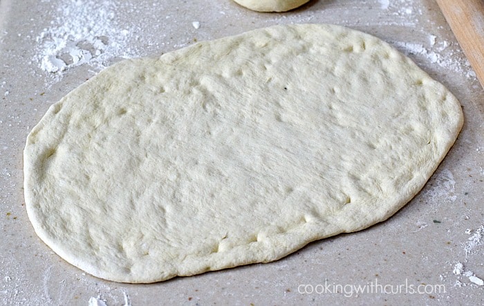 image of pizza dough ussed to make butternut squash pizza