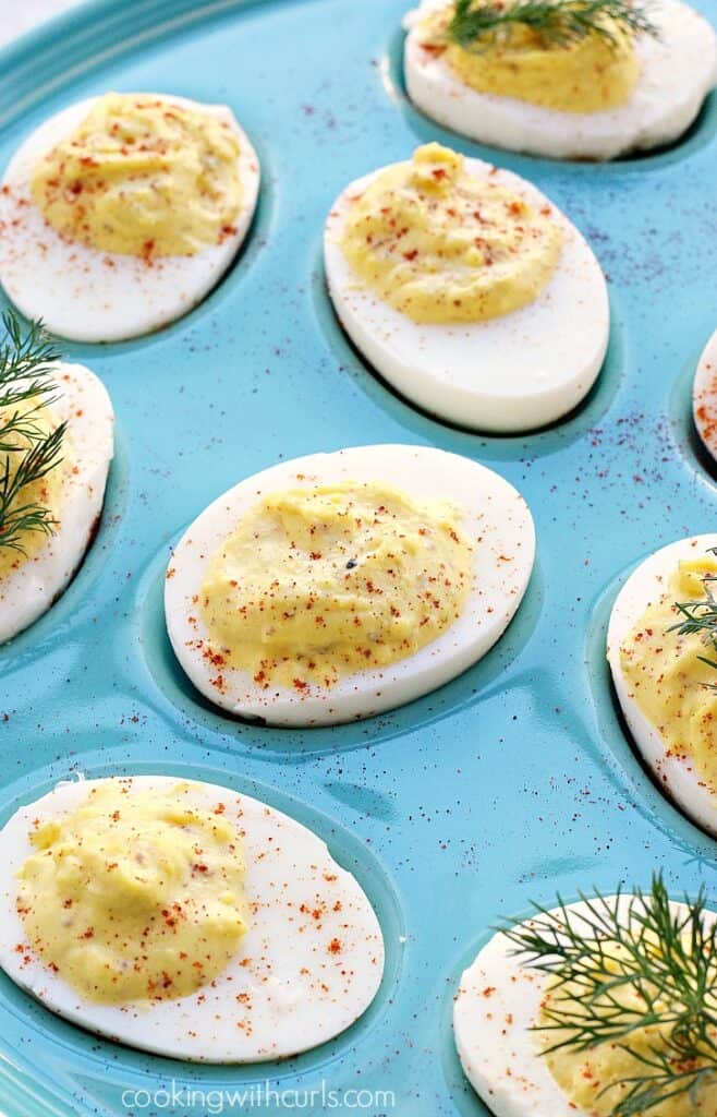 Classic Deviled Eggs Cooking with Curls