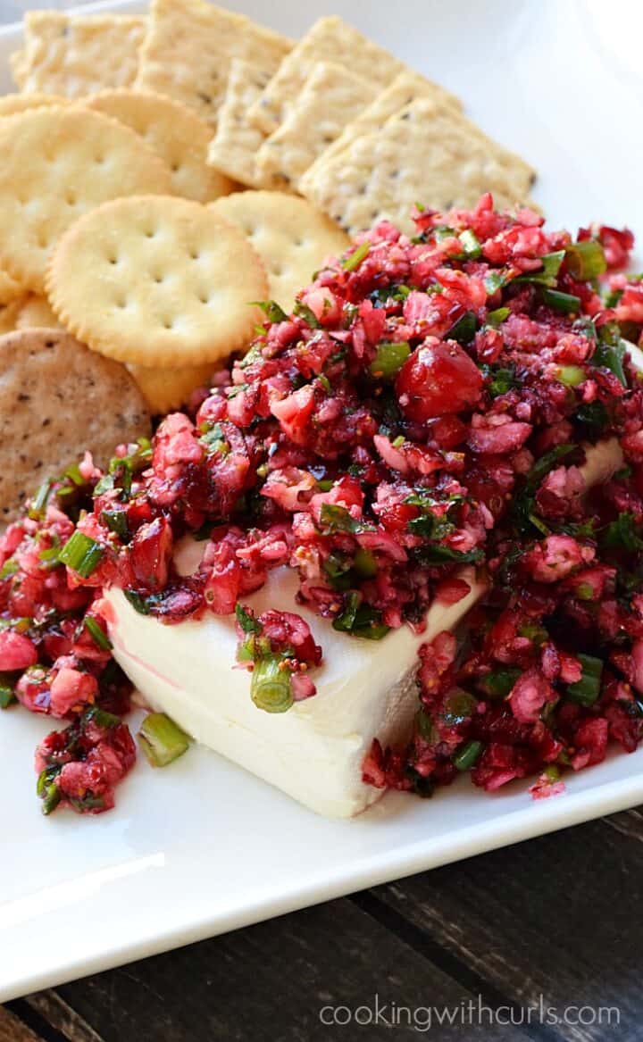 Cranberry Salsa Cooking with Curls