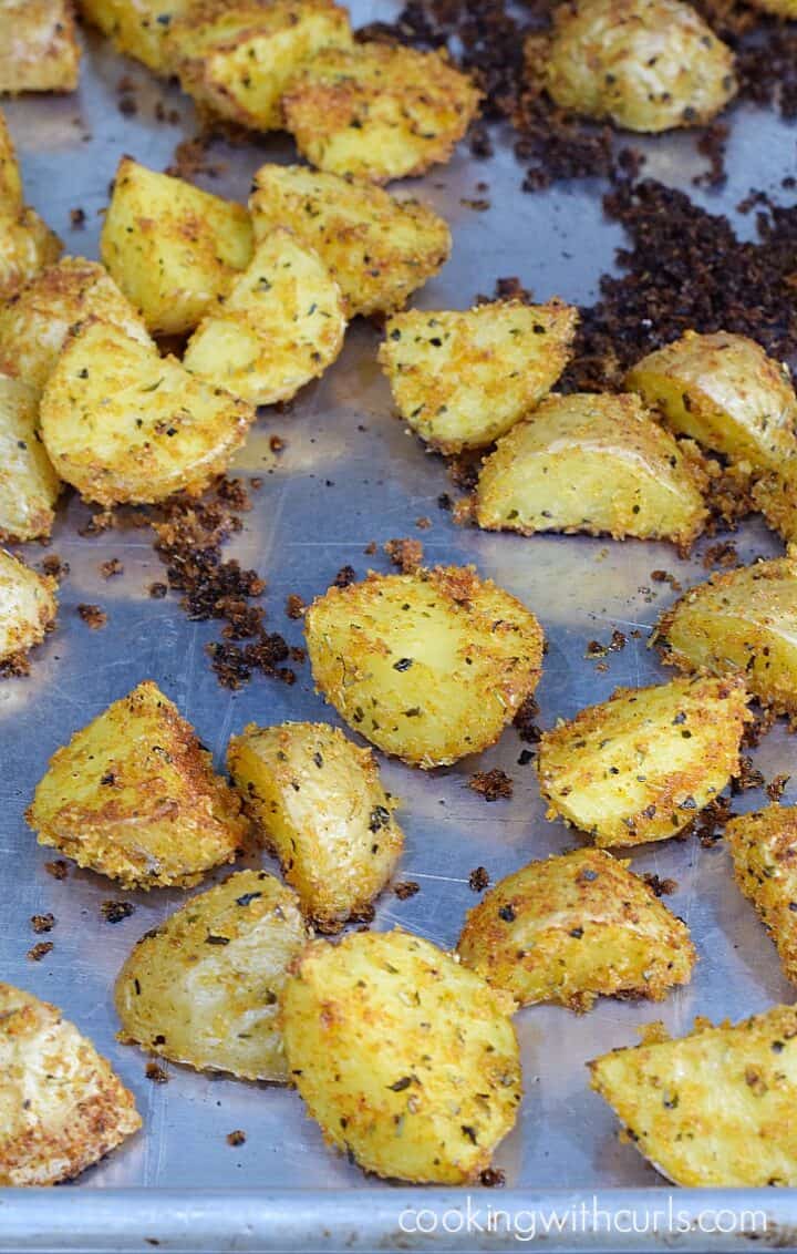 Crispy Italian Roasted Potatoes - Cooking with Curls