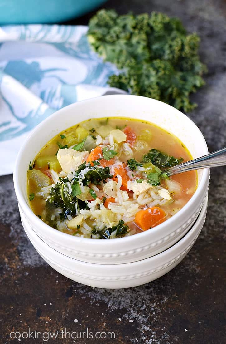 Chicken and Rice Soup - Cooking With Curls