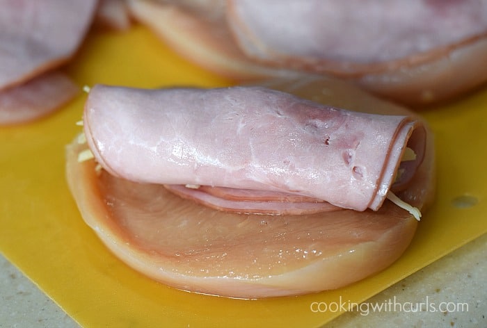 Chicken Cordon Bleu ham cookingwithcurls.com