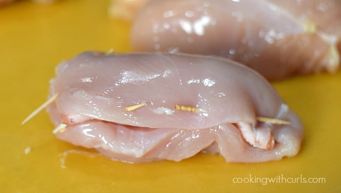 Chicken Cordon Bleu skewer cookingwithcurls.com